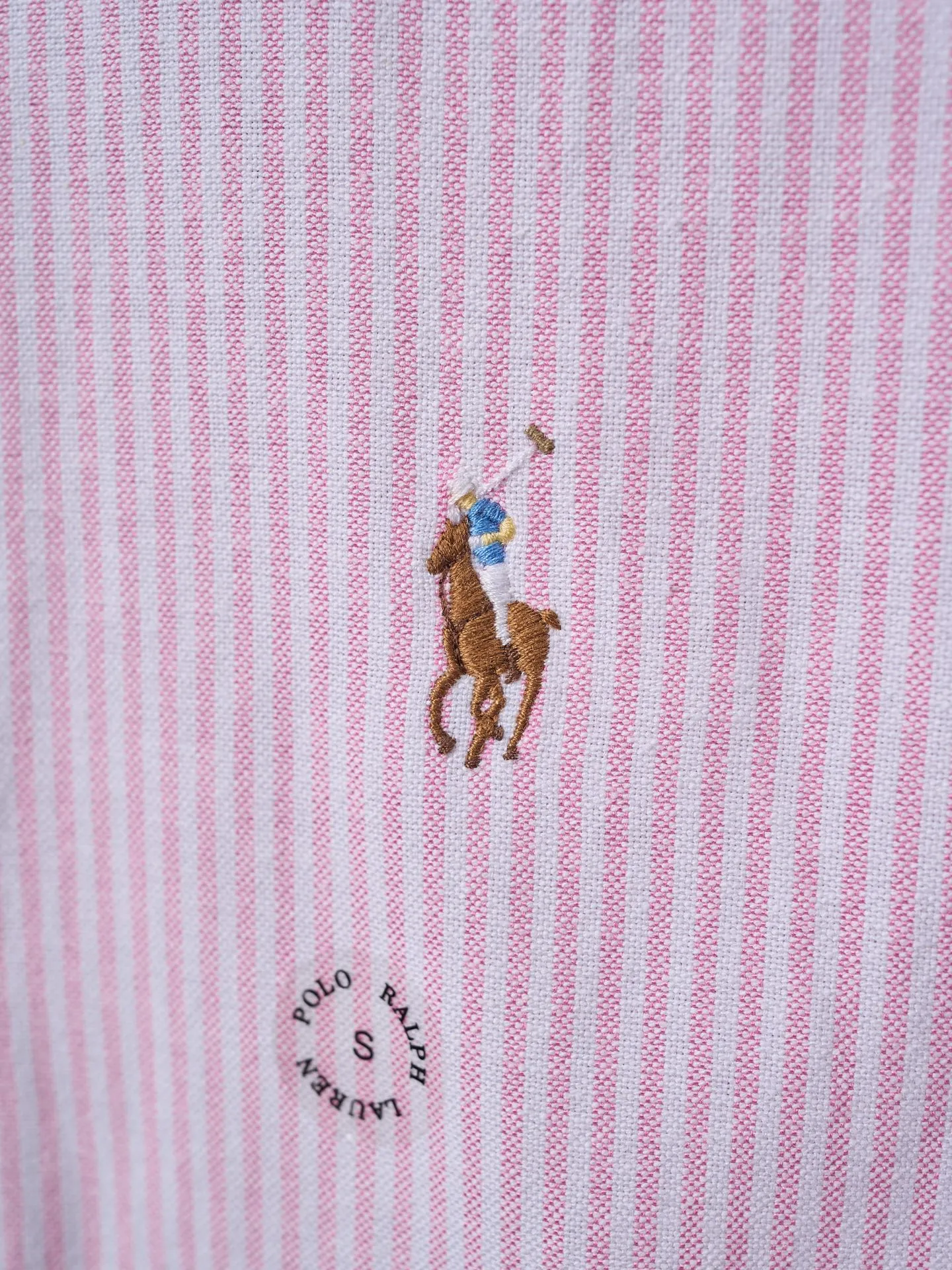 P340 Actual hanging auction】Ralph Lauren/Ralph Lauren couples must-have vertical striped pony embroidered cotton long-sleeved shirt [Ready stock] XS S M L XL